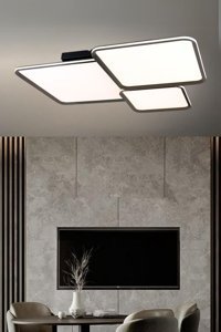 Hilalsan 7745K Tekli Bej Metal Modern Alüminyum Salon-Oturma Odası Avize