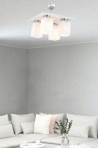 Apliqa Asia 3'lü Bej Sarkıt Modern Metal Salon-Oturma Odası Avize