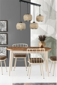 Lıght Hause Tekli Altın Ledli Modern Krom Salon-Oturma Odası Avize
