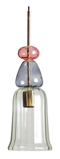 Küre Cam 2502A Tekli Mavi Sarkıt Modern Cam Salon-Oturma Odası Avize