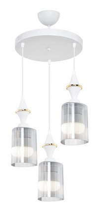 Luna Lighting 2803-1A-32 Tekli Pembe Şapkalı Modern Metal Salon-Oturma Odası Avize