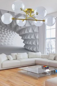 Evsehomes Tekli Mavi Resimli Modern Plastik Bebek-Çocuk Odası Avize