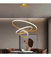 Poplinhome 1218 Tekli Ekru Makrome Bohem Çelik Salon-Oturma Odası Avize