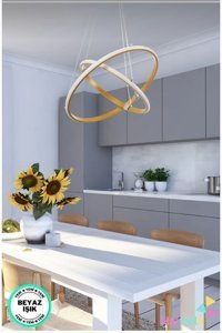 Lumenistanbul Tekli Turuncu Sarkıt Modern Halat Salon-Oturma Odası Avize