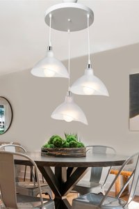 Luna Lighting 1384320 Tekli Bej Ledli Modern Metal Salon-Oturma Odası Avize