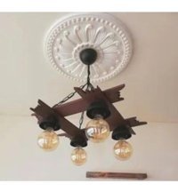 Osc Home Aydınlatma Tasarım 5'li Sarı Sarkıt Modern Metal Salon-Oturma Odası Avize