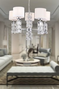 Apliqa Damla 3'lü Beyaz Sarkıt Modern Metal Salon-Oturma Odası Avize