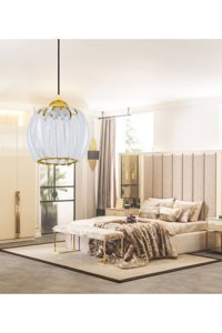 Altıntepe Işıl 3'lü Yeşil Cam Modern Plastik Antre-Hol Avize