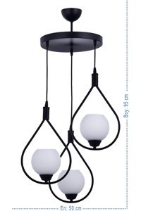 Ömür Avize Lidiya Tekli Altın Ledli Modern Alüminyum Salon-Oturma Odası Avize