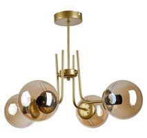 Vk Home Aydınlatma 4'lü Siyah Kollu Retro Kumaş Salon-Oturma Odası Avize