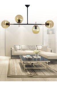 Homing Ayd-3656 Tekli Beyaz Metal Modern Metal Salon-Oturma Odası Avize