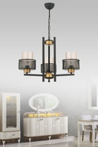 Eres Aydınlatma Tekli Gümüş Ledli Modern Krom Salon-Oturma Odası Avize
