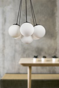 Begüsa Delf 3'lü Mavi Cam Modern Metal Salon-Oturma Odası Avize