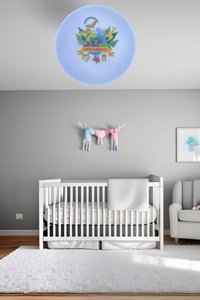 Avizevi Tekli Mavi Sarkıt Modern Alüminyum Bebek-Çocuk Odası Avize