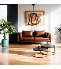 Hilalsan 7742K Tekli Bej Metal Modern Alüminyum Salon-Oturma Odası Avize