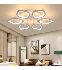 Ransom Tekli Gümüş Kumandalı Ledli Modern Alüminyum Salon-Oturma Odası Avize