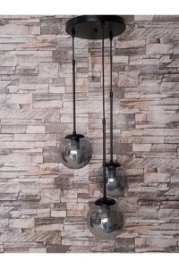 Woodhub Tekli Haki Rattan İskandinav Hasır Salon-Oturma Odası Avize