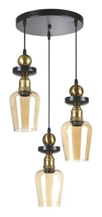Bestof Tasarım 3'lü Bej Kristal Taşlı Modern Çelik Salon-Oturma Odası Avize