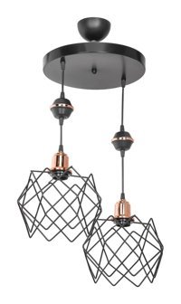 Luna Lighting 2803-5As-28 5'li Çok Renkli Şapkalı Modern Metal Salon-Oturma Odası Avize