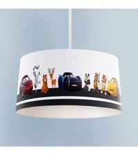 Bambaşka Moda Bmav-044 Tekli Çok Renkli Baskılı Modern Kumaş Bebek-Çocuk Odası Avize