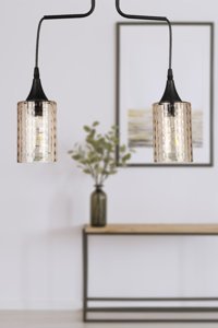 Begüsa Tekli Beyaz Kristal Taşlı Modern Metal Salon-Oturma Odası Avize