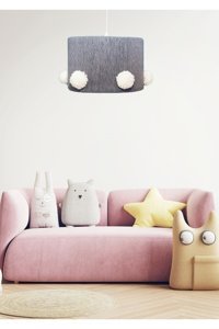 Homing Frozen Elsa Tekli Pembe Pasta Modern Plastik Bebek-Çocuk Odası Avize