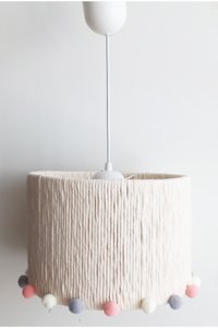 Burenze Tekli Kahverengi Modern Bambu Salon-Oturma Odası Avize