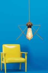 Begüsa Döngü Tekli Kahverengi Ledli Modern Alüminyum Salon-Oturma Odası Avize