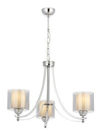 Luna Lighting 5801-3S-1 Anevo 3'lü Beyaz Ledli Modern Metal Salon-Oturma Odası Avize