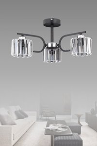 Eslight Eh35S 3'lü Siyah Plastik Modern Plastik Mutfak Avize