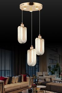 Evlight Zümrüt Tekli Beyaz Sarkıt Modern Plastik Mutfak Avize
