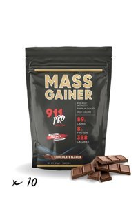 911 Pro Nutrition Çikolata Aromalı 10 Servis Kas Yapıcı Gainer 10x100 gr Toz