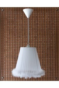 Naturel Lighting Balle Tekli Gri Jüt Rustik Ahşap Salon-Oturma Odası Avize
