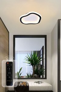 Arteluz Tekli Siyah Küre Modern Cam Salon-Oturma Odası Avize