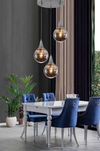 Noas Yl77-6062 Tekli Bej Ledli Modern Lazer Kesim Salon-Oturma Odası Avize