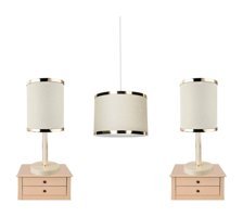 Luna Lighting Tekli Bej Metal Modern Metal Salon-Oturma Odası Avize