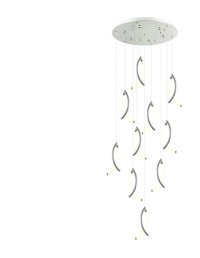 Voxlamp Lighting Solutions 2'li Siyah Modern Ahşap Salon-Oturma Odası Avize