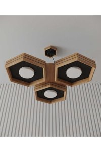 Vk Home Aydınlatma 4'lü Siyah Sarkıt Modern Halat Salon-Oturma Odası Avize