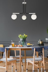 Apliqa 8'li Siyah Sarkıt Modern Metal Salon-Oturma Odası Avize