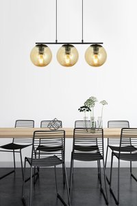 Felicity Mirror 19 Tekli Kahverengi Ledli Modern Ahşap Salon-Oturma Odası Avize