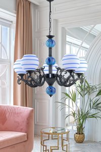Crystal Palace 4'lü Altın Plafonyer Modern Alüminyum Salon-Oturma Odası Avize