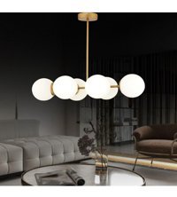 Philips Lirio 5'li Beyaz Şapkalı Retro Alüminyum Salon-Oturma Odası Avize