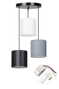 Vinner Mk03 3'lü Kahverengi Plafonyer Eskitme Metal Salon-Oturma Odası Avize