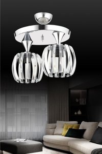 Hmydesign Mdrn-45 Tekli Gri Kumaş Modern Kumaş Salon-Oturma Odası Avize