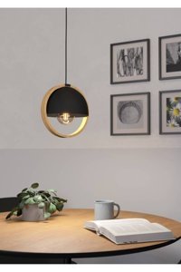 Eachtome Bohem Tekli Kahverengi Hasır Rustik Hasır Yatak Odası Avize