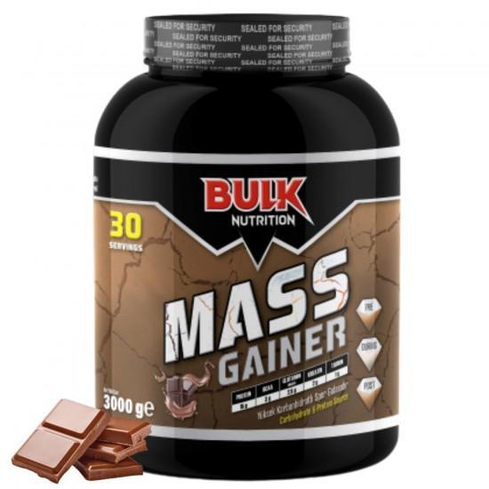 Bulk Nutrition Çikolata Aromalı 30 Servis Kilo Aldırıcı Gainer 3000 gr Toz