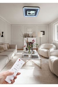 Luna Lighting 483980 Tekli Siyah Silindir Modern Metal Salon-Oturma Odası Avize