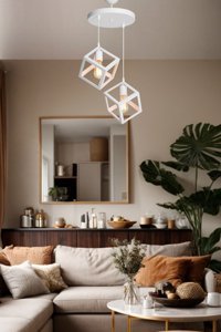 Luna Lighting 1384274 Tekli Sarı Ledli Modern Metal Salon-Oturma Odası Avize