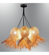 Lucea Tekli Bej Modern Cam Salon Avize