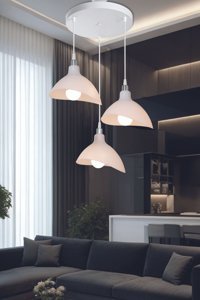 Le Atölye 2'li Kahverengi Sarkıt Modern Ahşap Antre-Hol Avize